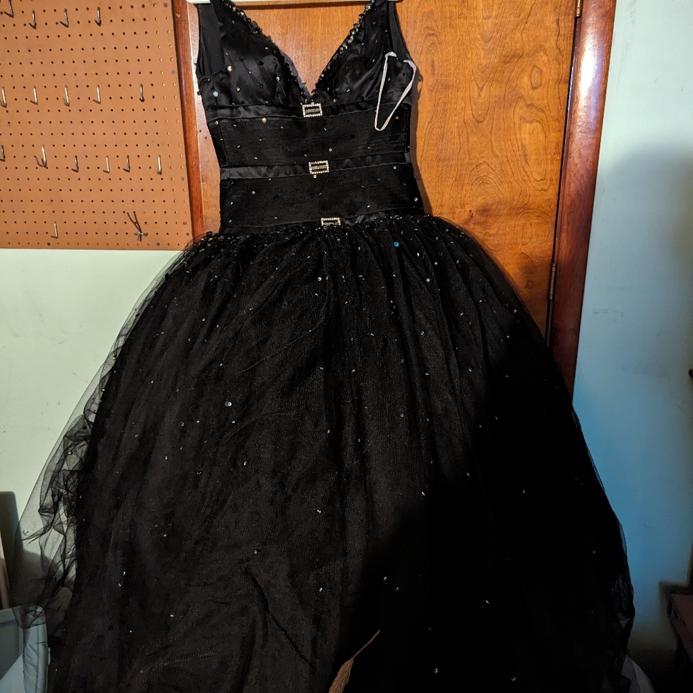Black ball gown